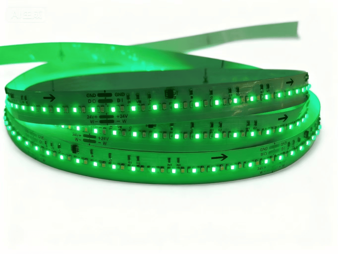 High-density 560 LEDs/m digital (IC) RGBW LED strip bare PCB with four-wire control, 12mm board width